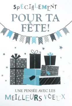 CARTE D'ANNIVERSAIRE - SPÉCIALEMENT POUR TA FÊTE ! UNE PENSÉE AVEC LES MEILLEURS VOEUX - DE ROSEDALE